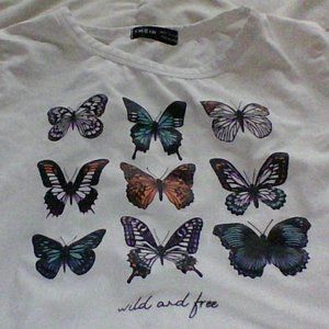 white shein crop top